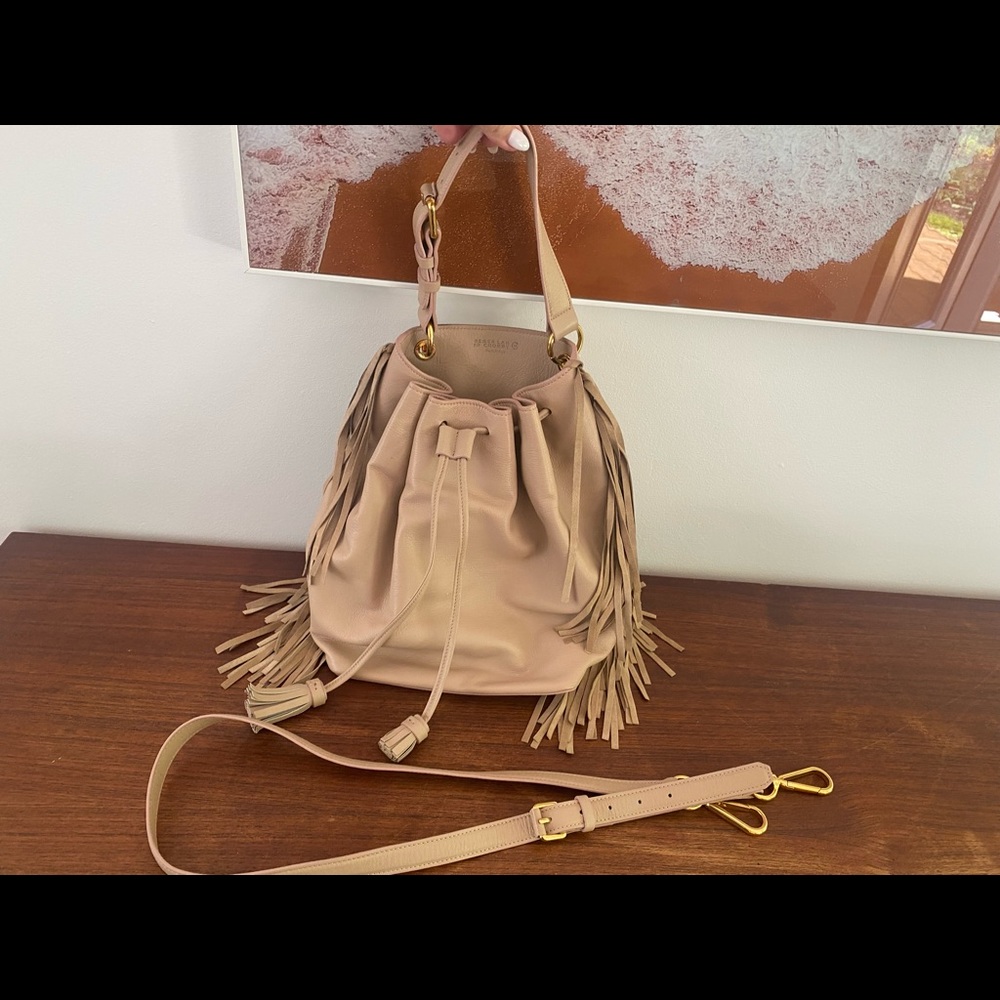 Derek Lam 10 Crosby - blush purse w/ fringe
